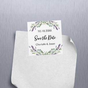 Lavendel eucalyptus bruiloft Save the Date magneet