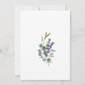 Lavendel Eucalyptus bruiloft uitnodiging (Achterkant)