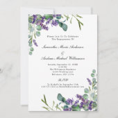Lavendel Eucalyptus Floral Botanical Verloving Kaart (Voorkant)