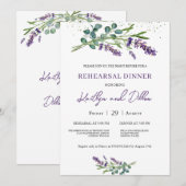 Lavendel Eucalyptus Foliage repetitie diner Kaart (Voorkant / Achterkant)