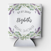 Lavendel eucalyptus groen bruidsshower blikjeskoeler (Voorkant)