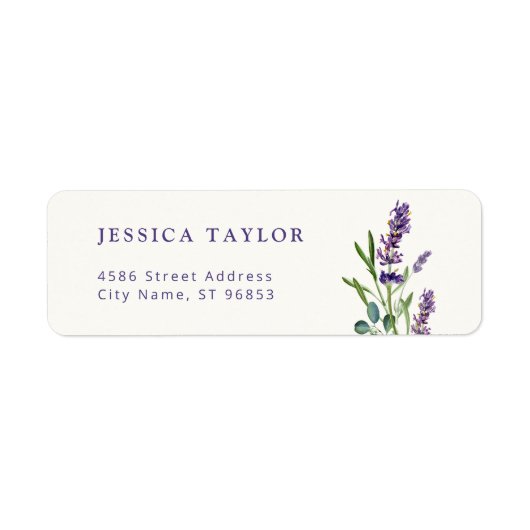 Lavendel & Eucalyptus Retouradres Label (Voorkant)