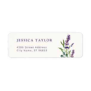 Lavendel & Eucalyptus Retouradreslabel Etiket