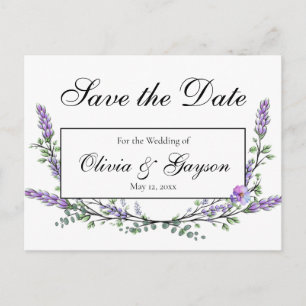 Lavendel Eucalyptus waterverf botanisch Briefkaart