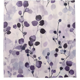 Lavendel Eucalyptus Waterverf Floral Douchegordijn