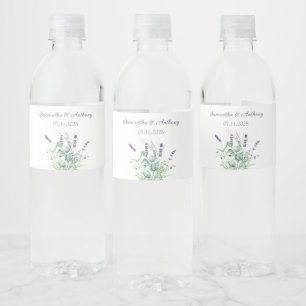 Lavendel Eucalyptus Waterverf Kruiden Huwelijk Waterfles Etiket