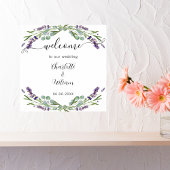 Lavendel eucalyptus welkom bruiloft poster