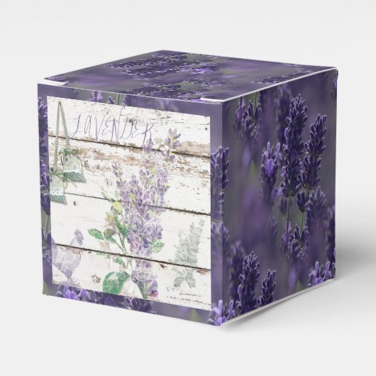  Lavendel Favor Box Bedankdoosjes (Voorkant Zijde)