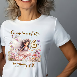 Lavendel Fee wilde bloem oma van het jarige meisje T-shirt
