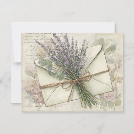 Lavendel feestdagenkaart (Voorkant)
