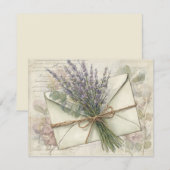 Lavendel feestdagenkaart (Voorkant / Achterkant)