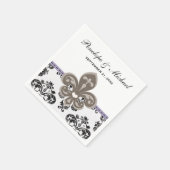 Lavendel Fleur de Lis Wedding Servet (Hoek)