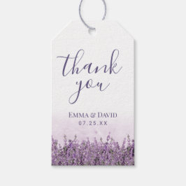 Lavendel Floral Elegant Bruiloft Favor Cadeaulabel