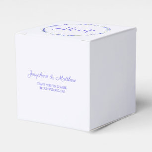 Lavendel Floral krans Monogram bruiloft Bedankdoosjes