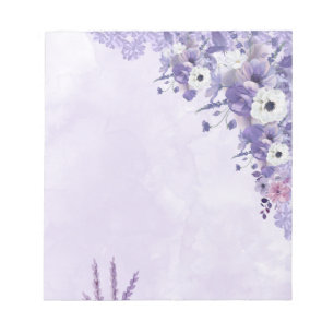 Lavendel Floral Notitieblok voor dagelijkse notiti