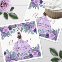 Lavendel Floral Paarse Quinceanera