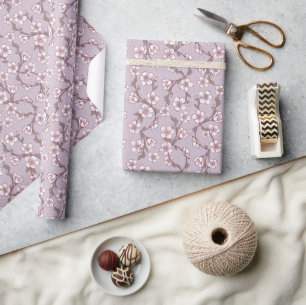 Lavendel Floral Wrapping Paper – Paarse Cadeaupapier