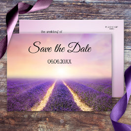 Lavendel Flower Country Save the Date Briefkaart