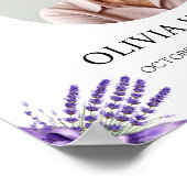 Lavendel Foto Begrafenisbord Poster (Hoek)