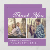 Lavendel Foto Bruiloft Dank Je Kaarten (Voorkant / Achterkant)