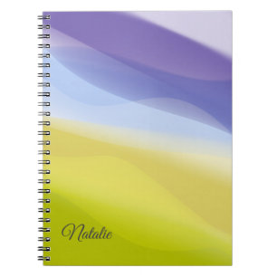 Lavendel geel minimale naam Spiral Photo Notitiebo Notitieboek