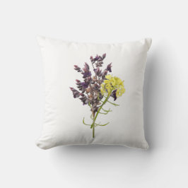 Lavendel & Geel Wildflower Botanisch Ontwerp Kussen