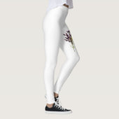 Lavendel & Geel Wildflower Botanisch Ontwerp Leggings (Rechts)