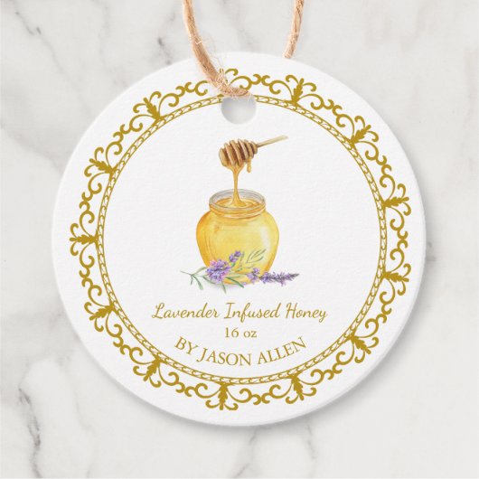  lavendel geïnfundeerd Honey Hang Label (Voorkant)