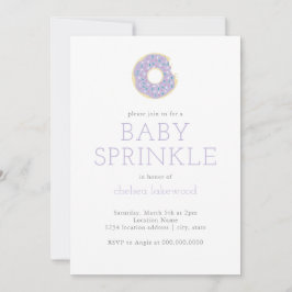 Lavendel Geslachtsneutrale Baby Sprinkle Invitatio Kaart
