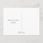 Lavendel gestippeld Zwitsers Bewaar de datum Aankondigingskaart (Achterkant)