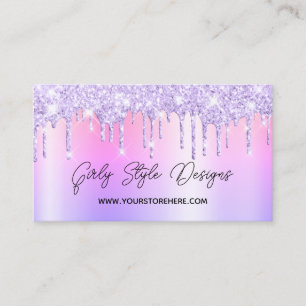 Lavendel Glitter Drips Multi Ombre Webwinkel Visitekaartje