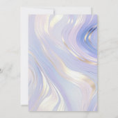 Lavendel Goud Glam Bruiloft Kaart (Achterkant)