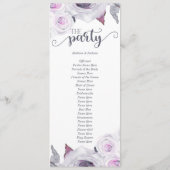 Lavendel & Grijs Bloemen Krans Trouwprogramma Programma (Achterkant)