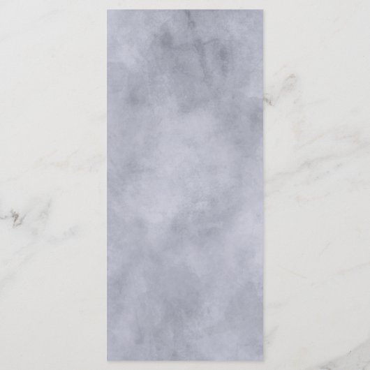 Lavendel & Grijs Roos Bloemenkrans Trouwmenu Menu (Achterkant)