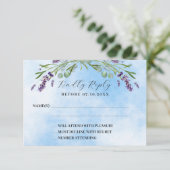 Lavendel groen blauw QR bruiloft RSVP reactie (Staand voorkant)