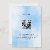 Lavendel groen blauw QR code bruiloft Kaart (Achterkant)