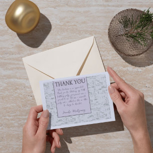 Lavendel & Groen Toiletpapier Dank u kaart Notitiekaartje