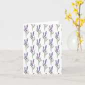 Lavendel Groeten Kaart Wit Patroon (Gele Bloem)