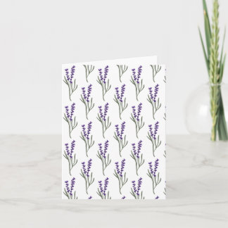 Lavendel Groeten Kaart Wit Patroon