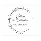 Lavendel harten krans 	rubberstempel (Afrduk)