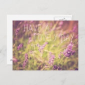 Lavendel, heb een heerlijk dag Briefkaart (Voorkant / Achterkant)