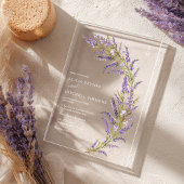 Lavendel Herfst herfst bloemenbruiloft waterverf Acryl Uitnodigingen