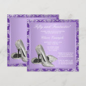 Lavendel High Heels Vrouwen 50ste Verjaardag Kaart (Voorkant / Achterkant)