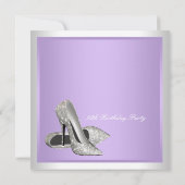 Lavendel High Heels Vrouwen 50ste Verjaardag Kaart (Achterkant)
