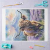 Lavendel Highland Koe Tissue Paper Tissuepapier (Craft)