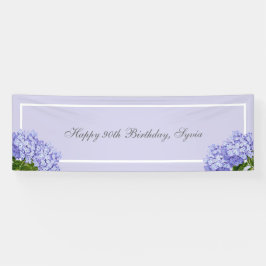 Lavendel Hortensia Happy Birthday Spandoek