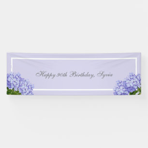 Lavendel Hortensia Happy Birthday Spandoek