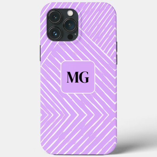 Lavendel houdt van chique geometrisch design Case-Mate iPhone case (Achterkant)