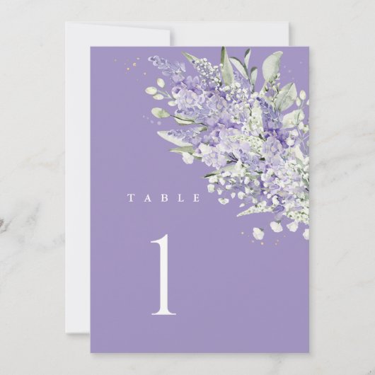 Lavendel Huwelijk Tafel Nummers, Salie Groene Bloe (Voorkant)
