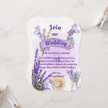 Lavendel Huwelijksuitnodiging
